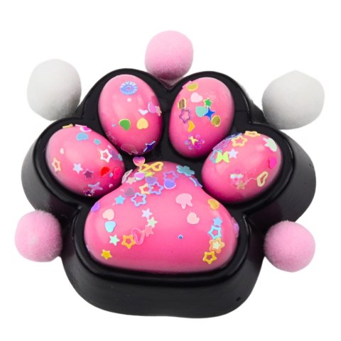 Gniotek Kocia Łapka Antystresowa Sensoryczna Squishy Czarno-Różowa