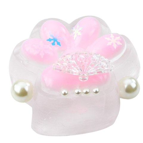 Gniotek Kocia Łapka Antystresowa Sensoryczna Squishy Ozdoby Przeźroczysta