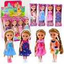 Mini Laleczka Z Długimi Włosami W Sukience 15cm Mix