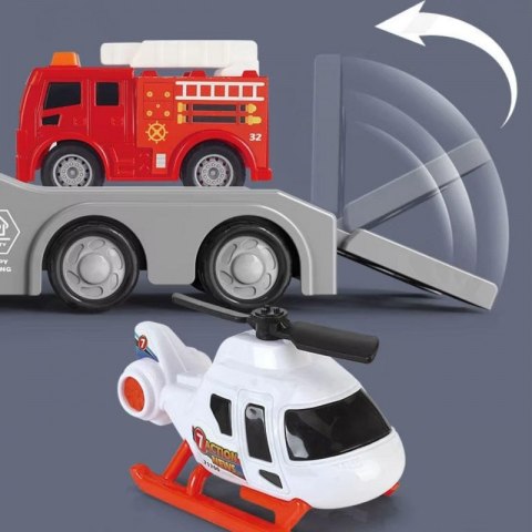 WOOPIE Czerwona Laweta Straży Pożarnej City Truck Efekty Dźwiękowe i Świetlne
