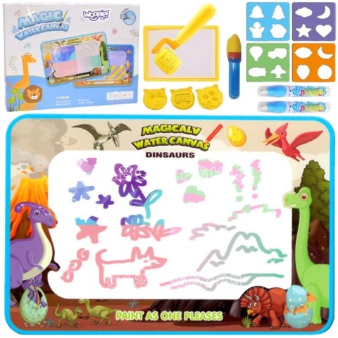 WOOPIE Magiczna Mata Wodna do Malowania XXL Pieczątki Cyferki 100x80 cm