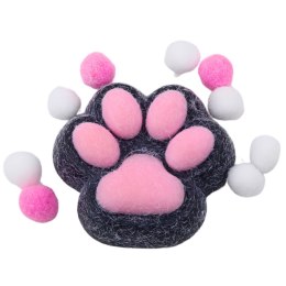 Gniotek Kocia Łapka Zabawka Antystresowa Sensoryczna Sierść Squishy Czarna