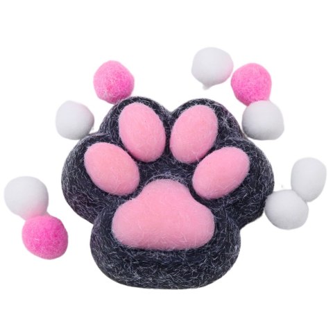 Gniotek Kocia Łapka Zabawka Antystresowa Sensoryczna Sierść Squishy Czarna