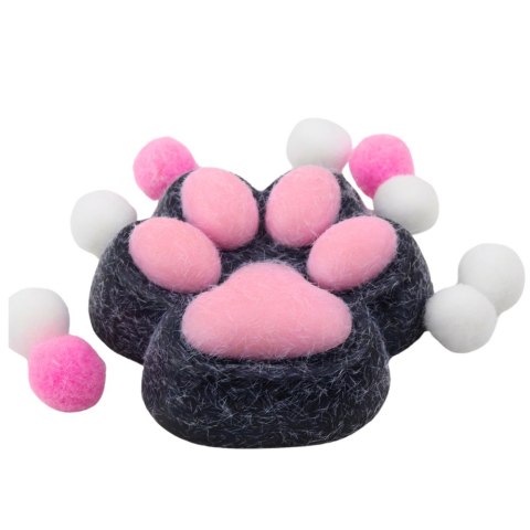 Gniotek Kocia Łapka Zabawka Antystresowa Sensoryczna Sierść Squishy Czarna