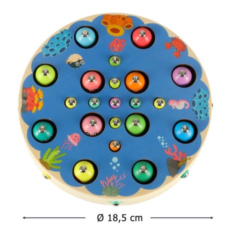 Gra zręcznościowa rodzinna rybki gąsienice łowienie montessori