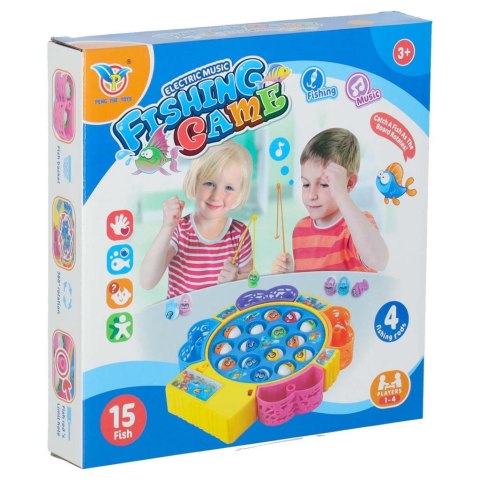 Gra zręcznościowa rodzinna rybki łowienie 15 rybek + 4 wędki