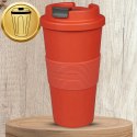 KUBEK PODRÓŻNY NA KAWĘ HERBATE DO SAMOCHODU NA WYNOS 480 ML CEGLANY
