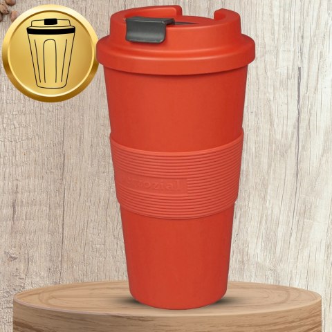 KUBEK PODRÓŻNY NA KAWĘ HERBATE DO SAMOCHODU NA WYNOS 480 ML CEGLANY