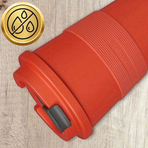 KUBEK PODRÓŻNY NA KAWĘ HERBATE DO SAMOCHODU NA WYNOS 480 ML CEGLANY