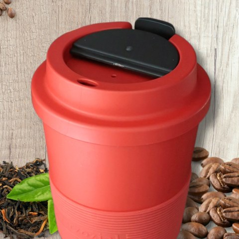 KUBEK PODRÓŻNY NA KAWĘ HERBATE DO SAMOCHODU NA WYNOS 480 ML CEGLANY
