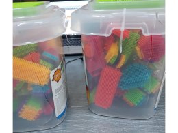 Klocki Konstrukcyjne W Wiaderku, Wafle, Jeżyki, Grzebyki 170 elementów Przecena 1