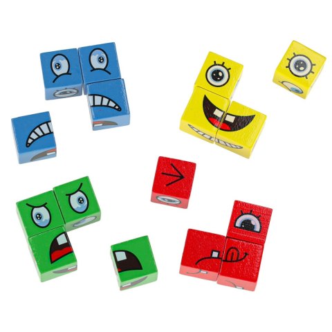 Klocki kreatywne montessori wyzwania zmieniające twarz emocje