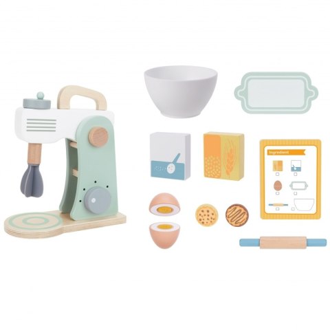 WOOPIE GREEN Drewniany Mikser Kuchenny Blender z Akcesoriami 11 el.
