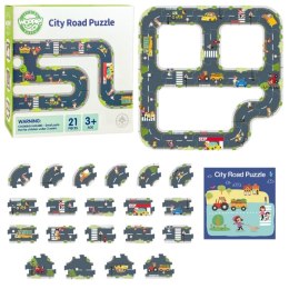 WOOPIE GREEN Droga Puzzle dla Dzieci Autostrada Makieta 21 el. Certyfikat FSC