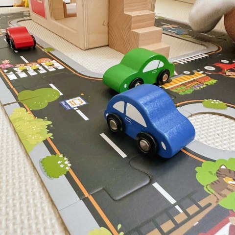 WOOPIE GREEN Droga Puzzle dla Dzieci Autostrada Makieta 21 el. Certyfikat FSC