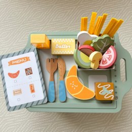 WOOPIE GREEN Zestaw Śniadaniowy i Restauracja - Zabawa w Zamawianie z Tacą i Akcesoriami