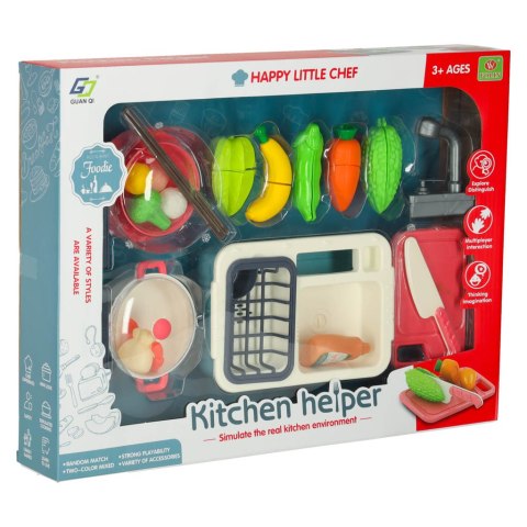 Warzywa do krojenia na rzep + zlewozmywak dla dzieci z akcesoriami