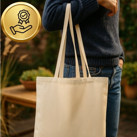 BAWEŁNIANA TORBA NA ZAKUPY DO DEKOROWANIA EKOLOGICZNA EKO TORBA