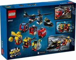 LEGO 60462 CITY Zestaw z helikopterem, wozem strażackim i łodzią podwodną