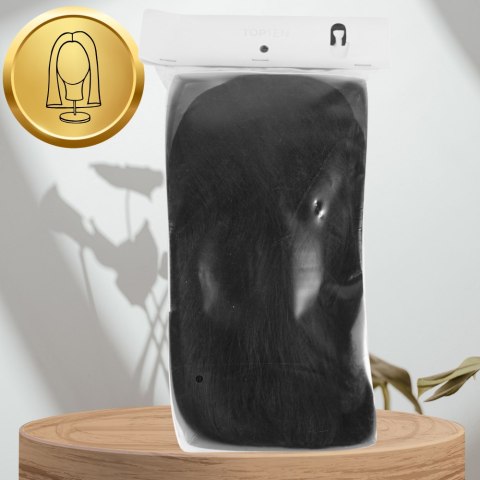 PERUKA WŁOSY KRÓTKIE CZARNE Z GRZYWKĄ KARNAWAŁ PARTY FOTOBUDKA PANIEŃSKI URODZINY