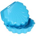 Piaskownica zamykana basen Muszelka Twins podwójna 2w1 160x87,5x19,5cm niebieska