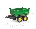 Rolly Toys 122004 Przyczepa Rolly-Mega Trailer jasno zielona, żółte koła, 2-osie