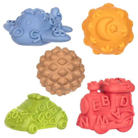 TULLO 498 Sensoryczne pojazdy, piłeczki sensoryczne - zestaw 5 szt.