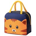 Torba Termiczna Izolacyjna Śniadaniowa Lunch Bag Kot Granatowa 23cm