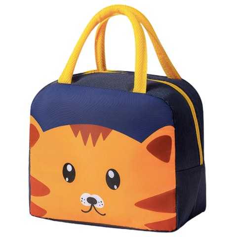 Torba Termiczna Izolacyjna Śniadaniowa Lunch Bag Kot Granatowa 23cm