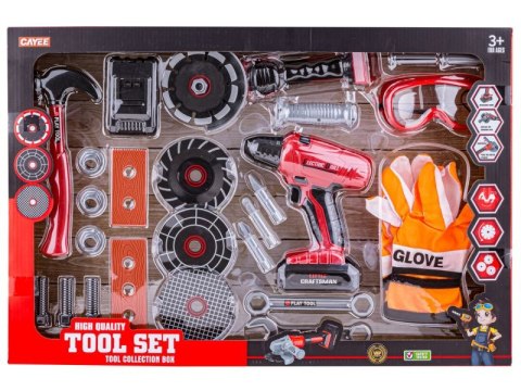 Zestaw Małego Majsterkowicza, Narzędzia, Akcesoria, Wkrętarka, Boszka, Szlifierka Przecena 3