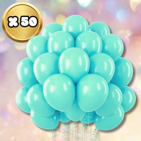 BALONY DMUCHANE LATEKSOWE SELEDYNOWE 50 SZT NA URODZINY DEKORACJA
