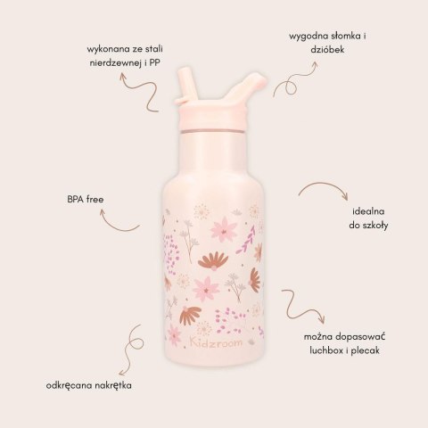 Butelka bidon 350 ml KIDZROOM Memories Flowers
