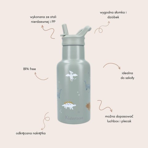 Butelka bidon 350 ml KIDZROOM Small Dino