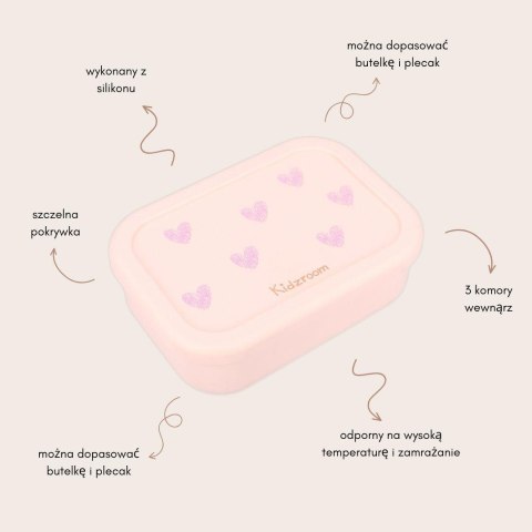 Lunchbox pojemnik silikon KIDZROOM Magical Heart