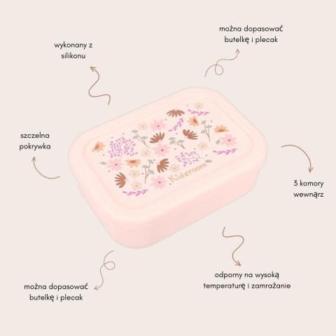 Lunchbox pojemnik silikon KIDZROOM Memories Flower