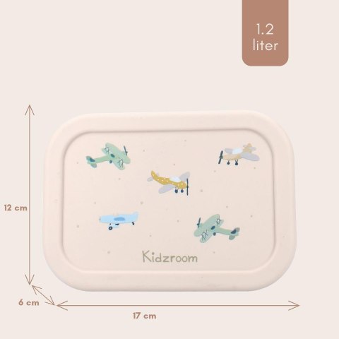 Lunchbox pojemnik silikon KIDZROOM Small Aeroplane