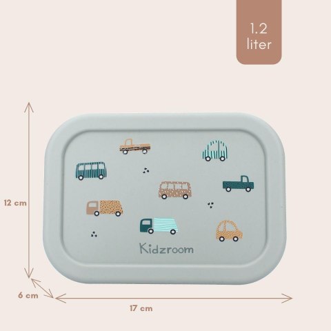 Lunchbox pojemnik silikon KIDZROOM Sweet Cars