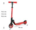 MILLY MALLY 2486 Hulajnoga SCOOTER Smart Red