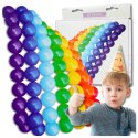 BALONY LATEKSOWE KOLOROWE TĘCZOWE ZESTAW 77 SZT URODZINY