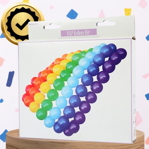 BALONY LATEKSOWE KOLOROWE TĘCZOWE ZESTAW 77 SZT URODZINY