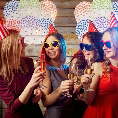 DUŻE BALONY TRANSPARENTNE PRZEŹROCZYSTE 6 SZT KROPKI KOLOROWE