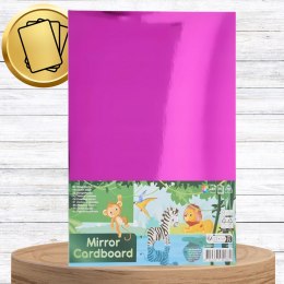 KARTKI LUSTRZANE A4 15 szt. KOLOROWE MIRROR CARDBOARD GRUBE