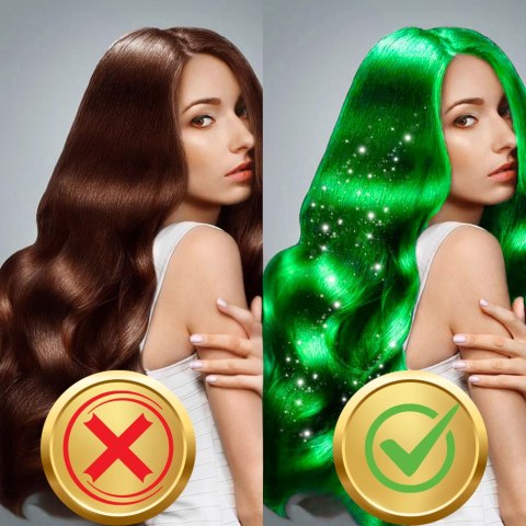 KOLORYZUJĄCY SPRAY DO WŁOSÓW LAKIER ZIELONY BROKAT 250 ml