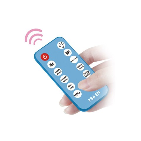 Karuzela Do Łóżeczka Projektor Pilot Melodie Odgłosy Zwierząt Niebieski