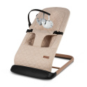 LARO Kidwell Bujaczek leżaczek + pałąk z zabawkami dla dzieci 0m+ do 9kg - Beige/Wooden