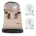 LARO Kidwell Bujaczek leżaczek + pałąk z zabawkami dla dzieci 0m+ do 9kg - Beige/Wooden