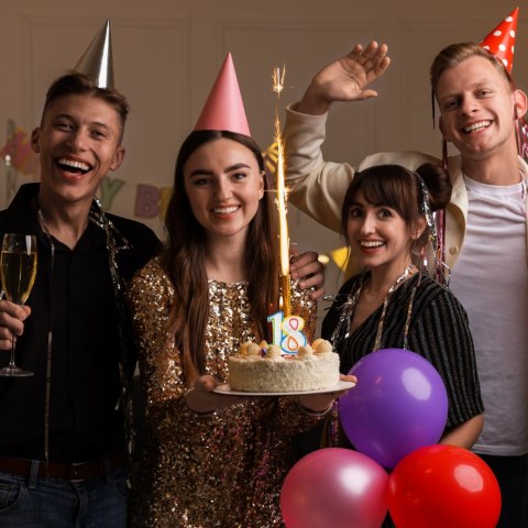 ŚWIECZKA URODZINOWA OSIEMNASTKA 18 Z BROKATEM KOLOROWA DEKORACJA TORTU