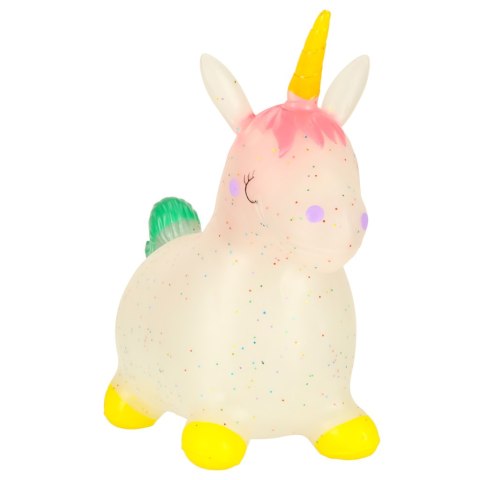 Skoczek dla dzieci do skakania z pompką gumowy jednorożec