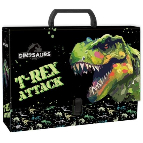 Sztywna gruba Teczka z Rączką Dinozaur #G2