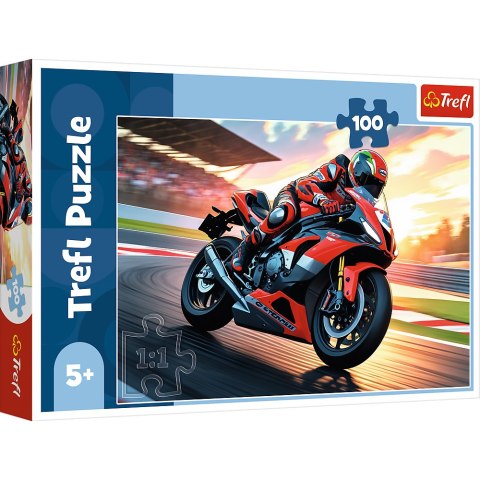 TREFL 16489 Puzzle 100 Szybki motocykl